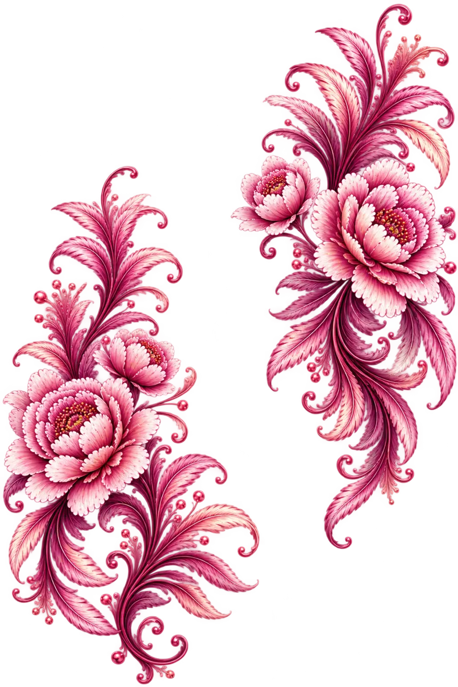 Ilustração floral completa